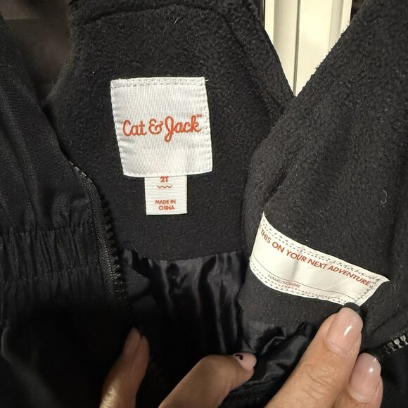 Cat & Jack Kids Black Snow Bib Overalls Size 2T Winter Ski Pants Insulated - Picture 6 of 7